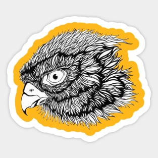 Eagle head,cute bird Sticker